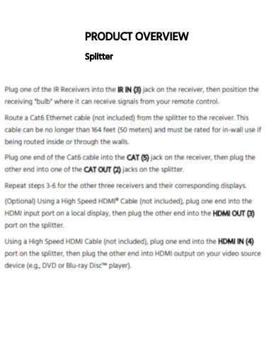 Splitter Product Overview