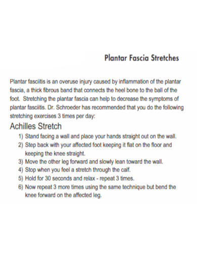Standard Plantar Fascia Stretches