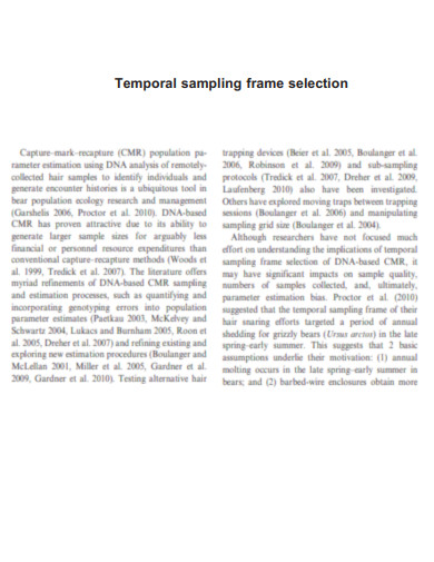 Temporal Sampling Frames Selection
