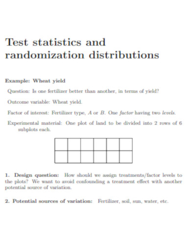 Test Statistics and Randomization Distributions