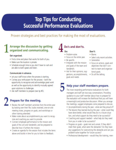 Tips for Successful Performance Evaluations
