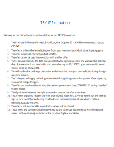 TryIt Promotions