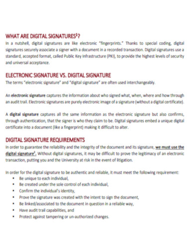 What are Digital Signature