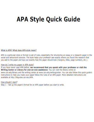 What is APA