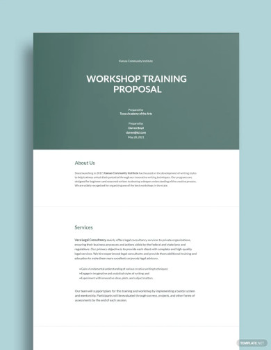 Workshop Training Proposal Template