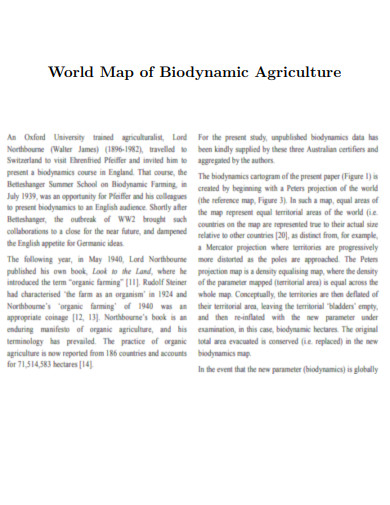 World Map of Biodynamic Agriculture