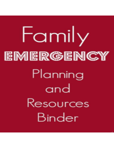 family Emergency Binder Cover