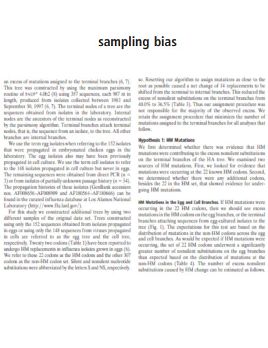 sampling bias on phylogenetic reconstruction