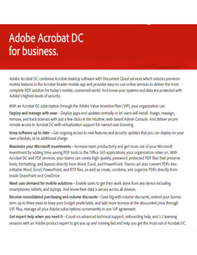 Adobe Acrobat DC for business
