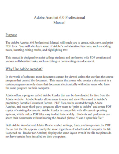 Adobe Acrobat Professional Manual