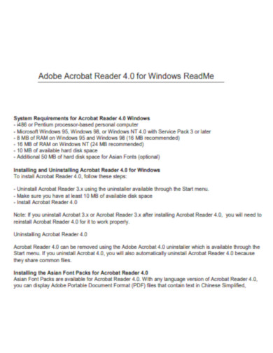 Adobe Acrobat ReadMe