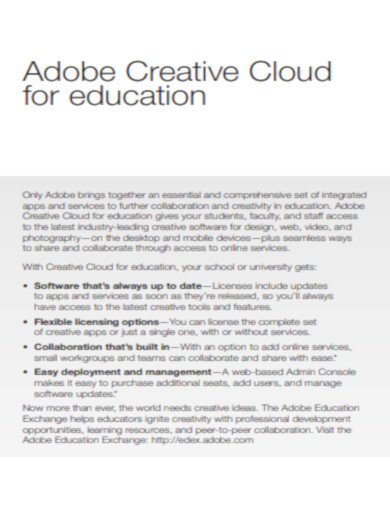 Adobe Creative Cloud for education