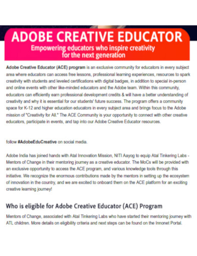 Adobe Creative Educator Program