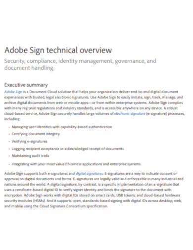 Adobe Sign Technical Overview