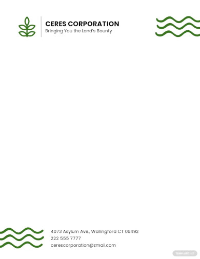 Agriculture Business Letterhead Template