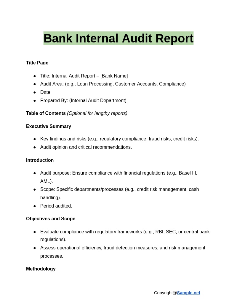 Bank Internal Audit Report Google Docs 01 16 2025 11 15 AM