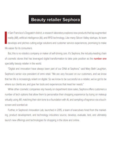 Beauty Retailer Sephora