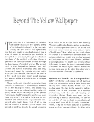Beyond The Yellow Wallpaper
