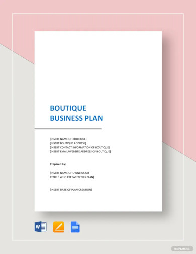 Boutique Business Plan Template