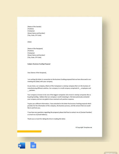 31 SAMPLE Funding Proposals In PDF MS Word Google Docs Apple Pages