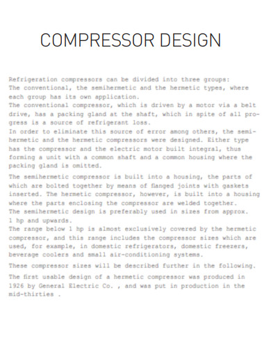 Compressor Design