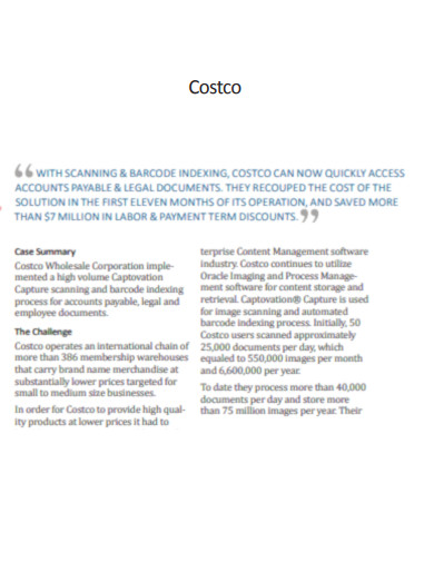 Costco Case Study