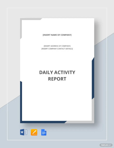 Daily Activity Report Template