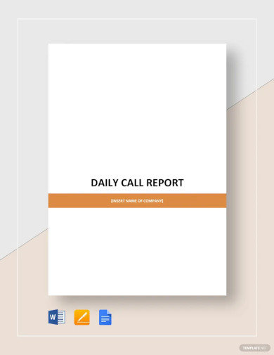 Daily Call Report Template