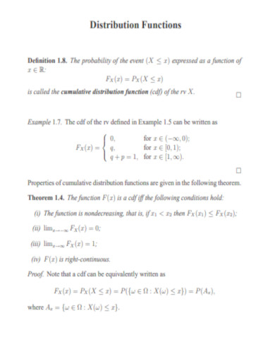 Distribution Functions