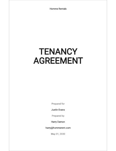 Draft Tenancy Agreement Template