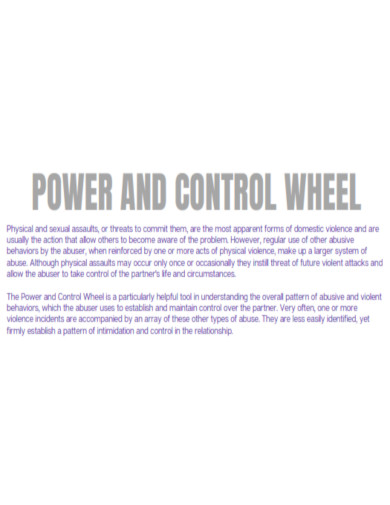 Editable Power and Control Wheel