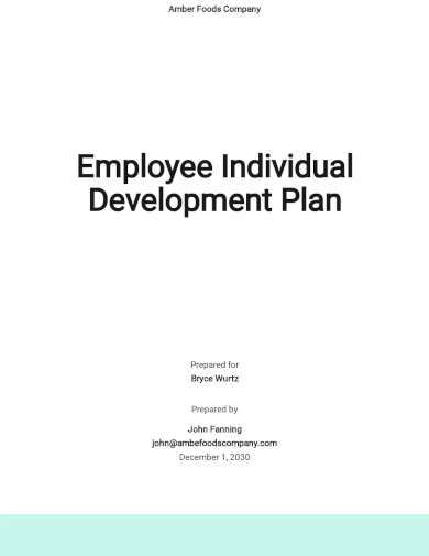 Employee Individual Development Plan Template