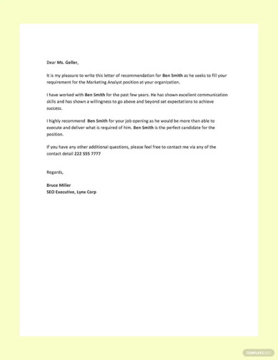 Formal Reference Letter Template1