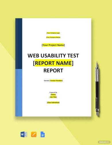 Free Web Usability Test Report Template