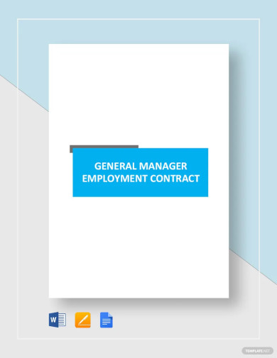 General Manager Employment Contract Template