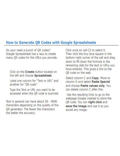 Generate QR Codes with Google Spreadsheets