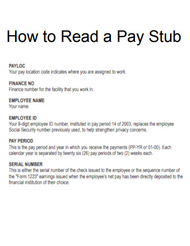 How to Read a Pay Stub
