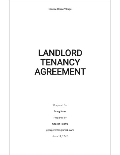 Landlord Tenancy Agreement Template