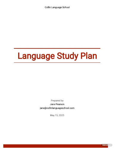 Language Study Plan Template