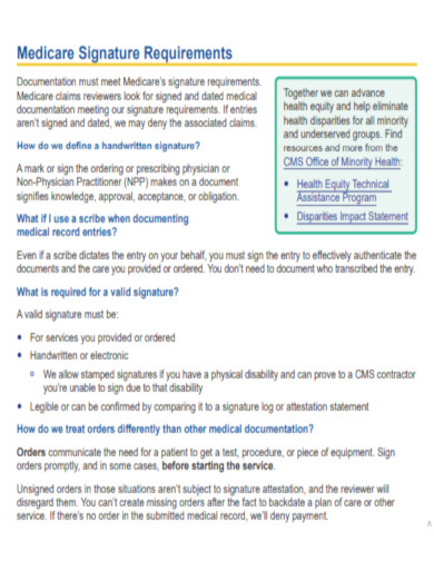 Medicare Signature Requirements