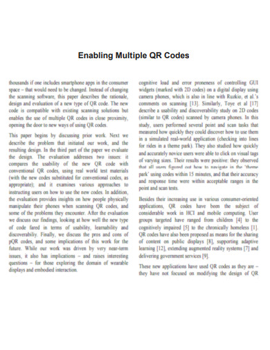 Multiple QR Codes