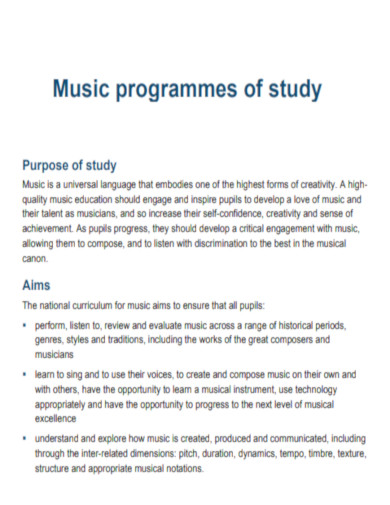 Music Programmes of Study