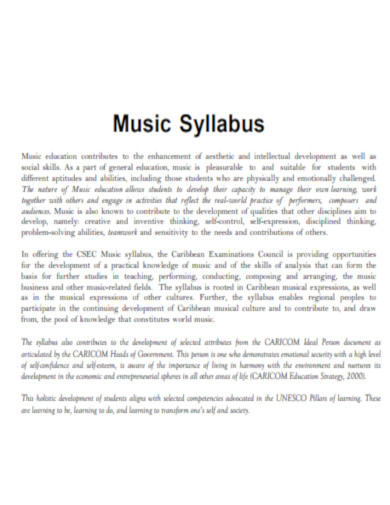 Music Syllabus