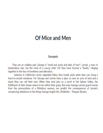 Of Mice and Men Novel