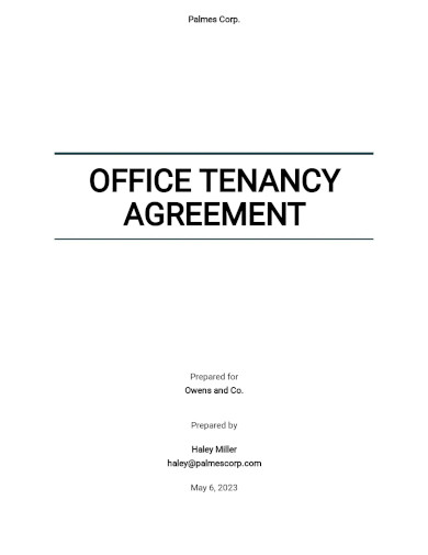 Office Tenancy Agreement Template
