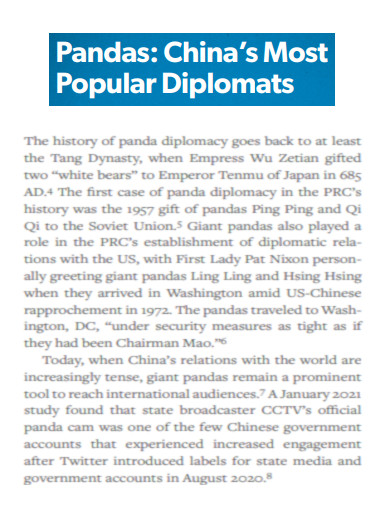 Pandas China Most Popular Diplomats