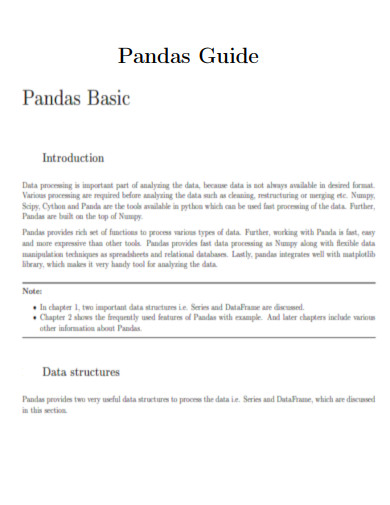 Pandas Guide