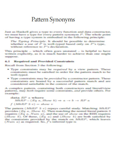 Pattern Synonyms