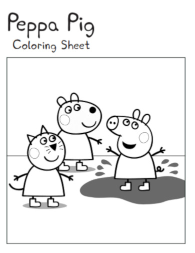 Peppa Pig Coloring Sheet