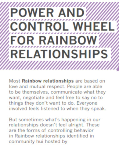 Power and Control Wheel Rainbow Relationships 